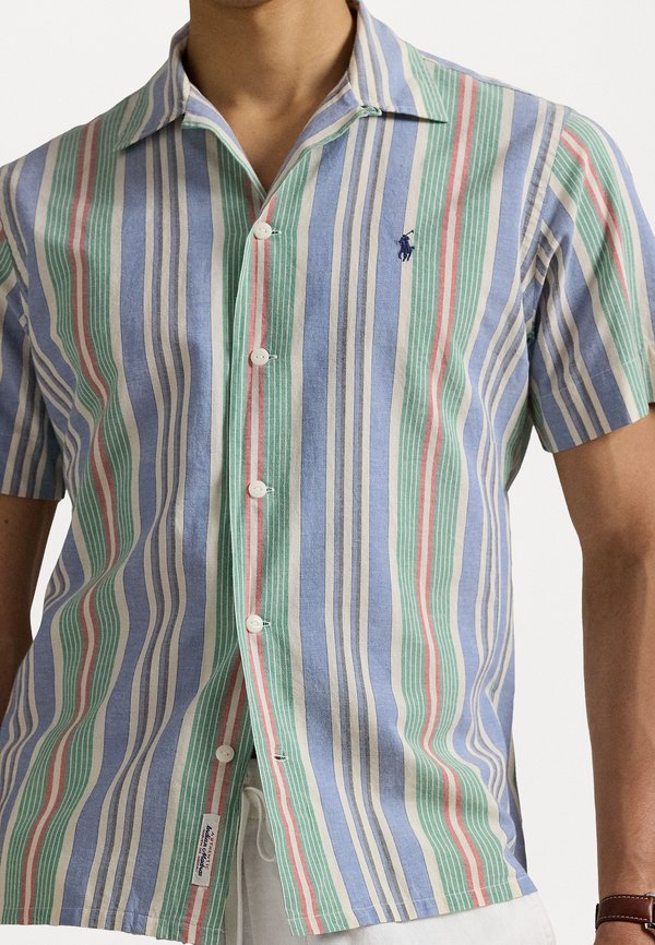CLASSIC FIT STRIPED CHAMBRAY CAMP SHIRT - Shirt3