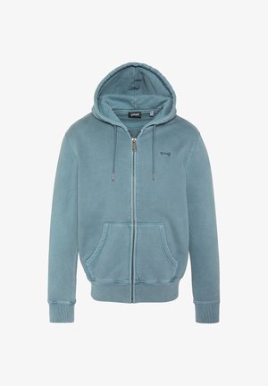 Schott, FADED-EFFECT ZIP-UP HOODIE - Sweat zippé - bleu