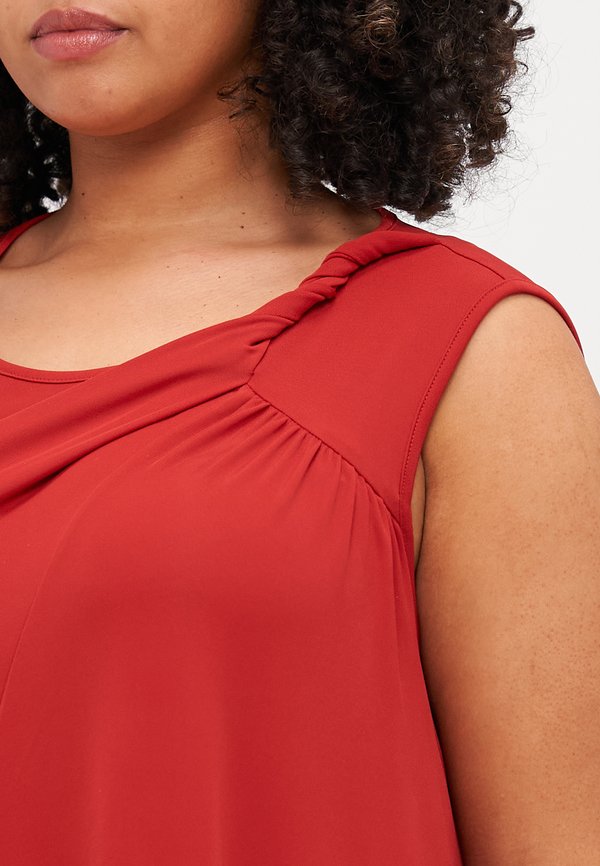 CERSON - Jersey dress - rosso scuro4