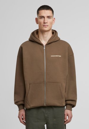 Zip-up sweatshirt - mokka