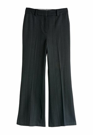 TALL FIT  STRIPED FLARED  - Stoffhose - black
