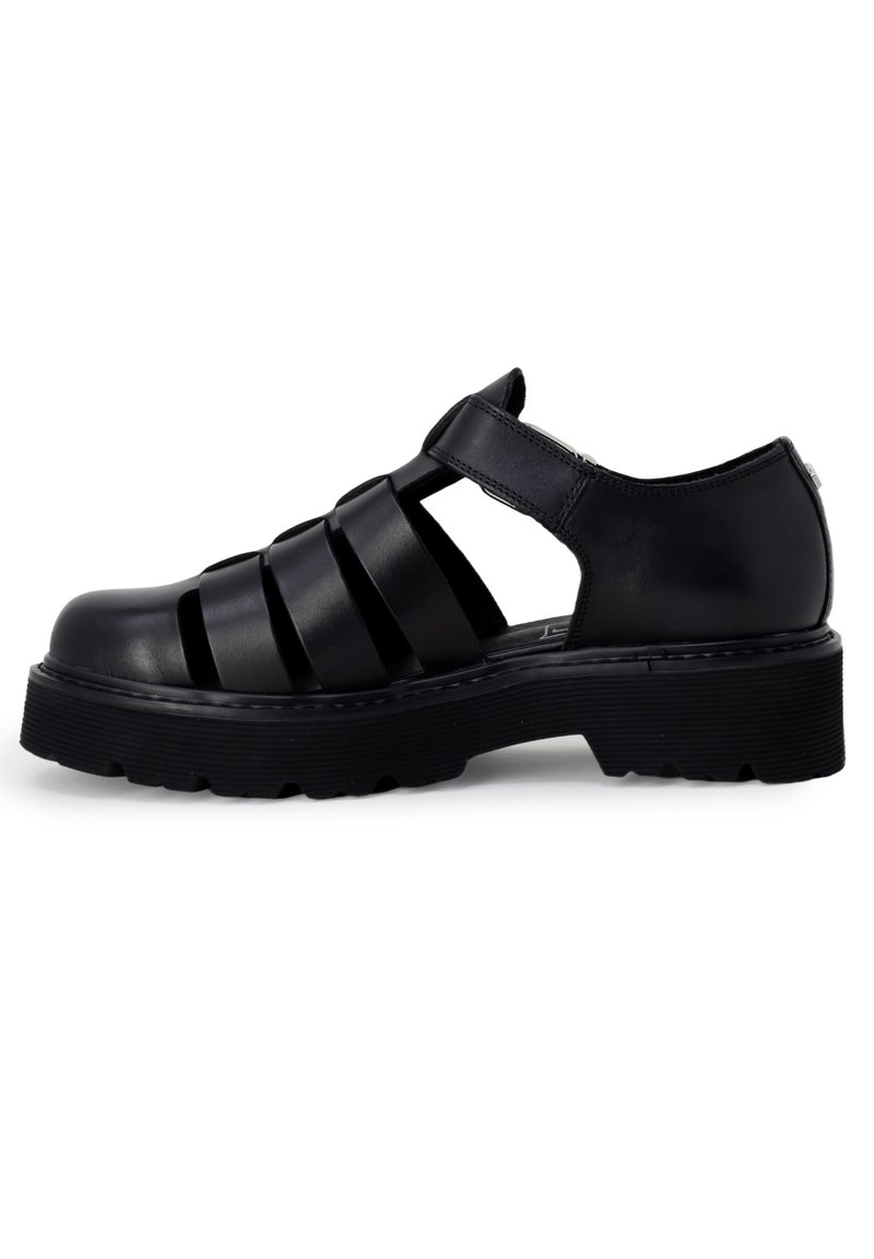 Cult Sandali In Pelle Nera, Modello CLW421401, Suola In Gomma, Numero 40, Primavera Estate - 4