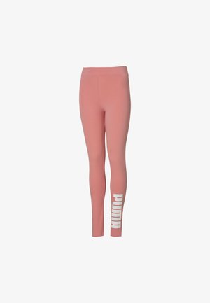 Legging - salmon rose/white