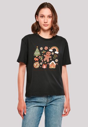 F4NT4STIC CHRISTMAS VIBES COZY CUTE  - T-Shirt print - schwarz