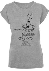 F4NT4STIC LOONEY TUNES BUGS BUNNY  BELLY - T-shirts med print - heather grey