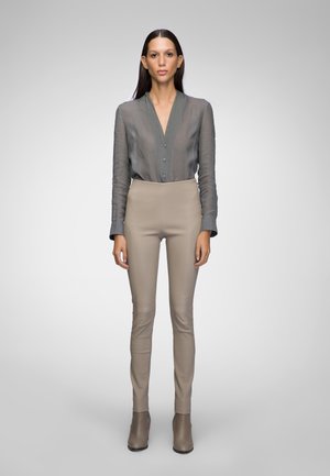 ANTONIA - Pantaloni di pelle - beige