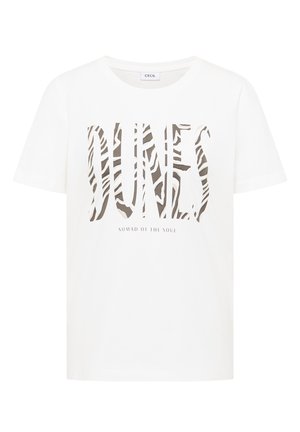 Cecil, T-SHIRT MIT RUNDHALS UND FRONTPRINT - T-shirt imprimé - vanilla white
