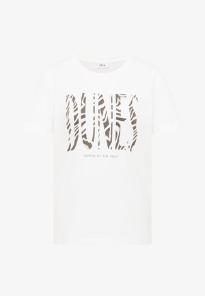 Cecil, T-SHIRT MIT RUNDHALS UND FRONTPRINT - Camiseta estampada - vanilla white