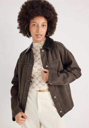 BARN JACKET - Denimová bunda - brown