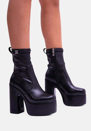 VESPER - ELASTICIZZATI - Stivaletti con plateau - nero