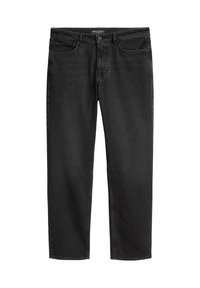 Czarne dżinsy o prostym kroju z zapięciem na guzik i suwak, kieszeniami z przodu i z tyłu oraz odmianami na pasek, oznaczone Marc O’Polo.