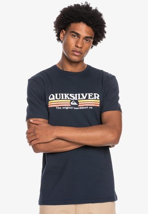 LINED UP - Print T-shirt - navy blazer