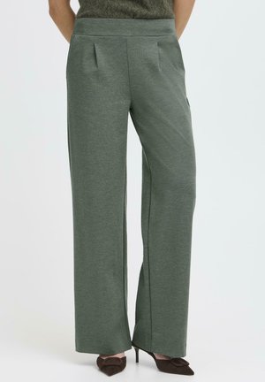 BYRIZETTA WIDE PANTS 2 - Donji dijelovi trenirke - green gables melange