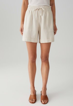 HIGH RISE WIDE FIT - Shorts - natural glaze