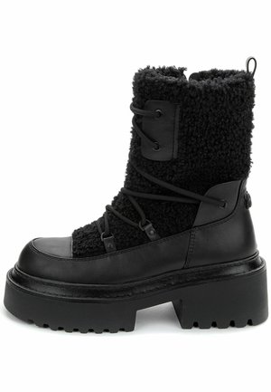 Cowboy/biker ankle boot - black