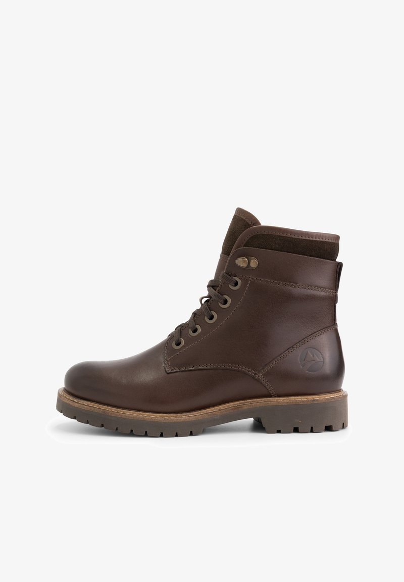 Travelin LANGESUND - Lace-up ankle boots - dark brown