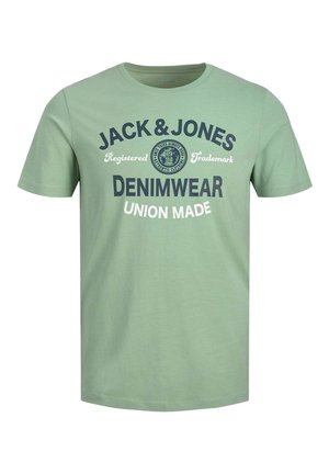 JJELOGO TEE SS O-NECK - Print T-shirt - granite green