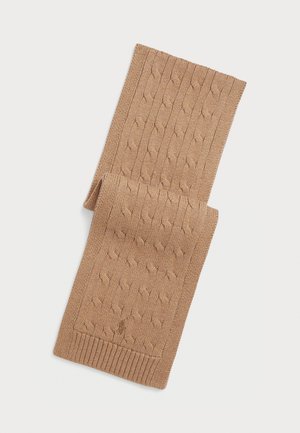 CABLE-KNIT COTTON SCARF UNISEX - Écharpe - camel heather