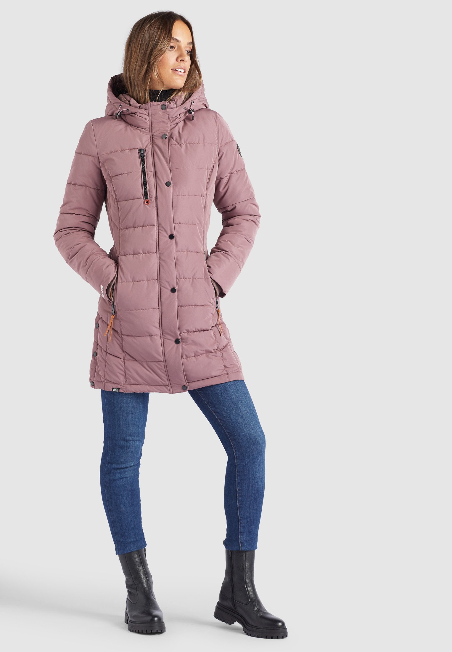 khujo DELINAS - Abrigo de invierno - beige-rosa/rosa - Zalando.es