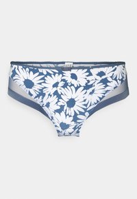 Não selecionado, blue/white