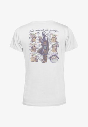 Star Wars, STAR WARS: THE MANDALORIAN GROGU FLORAL - T-shirt con stampa - white