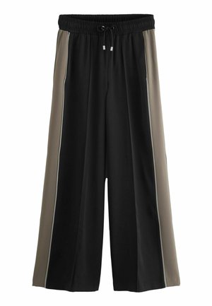 SIDE STRIPE - Tracksuit bottoms - black