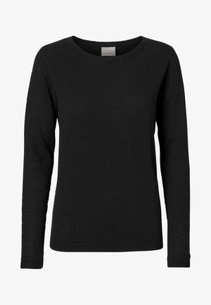 VMCARE STRUCTURE LS O-NECK GA NOOS - Strickpullover - black