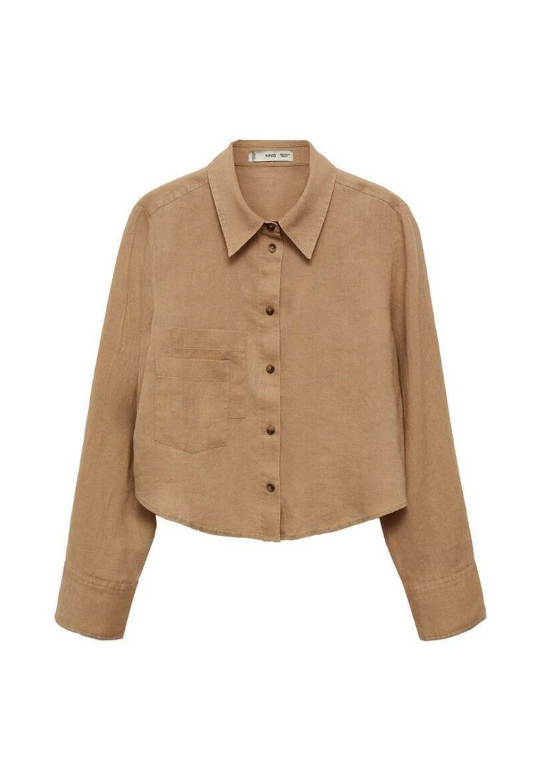 Mango Overhemdblouse bruin Mango Overhemdblouse bruin