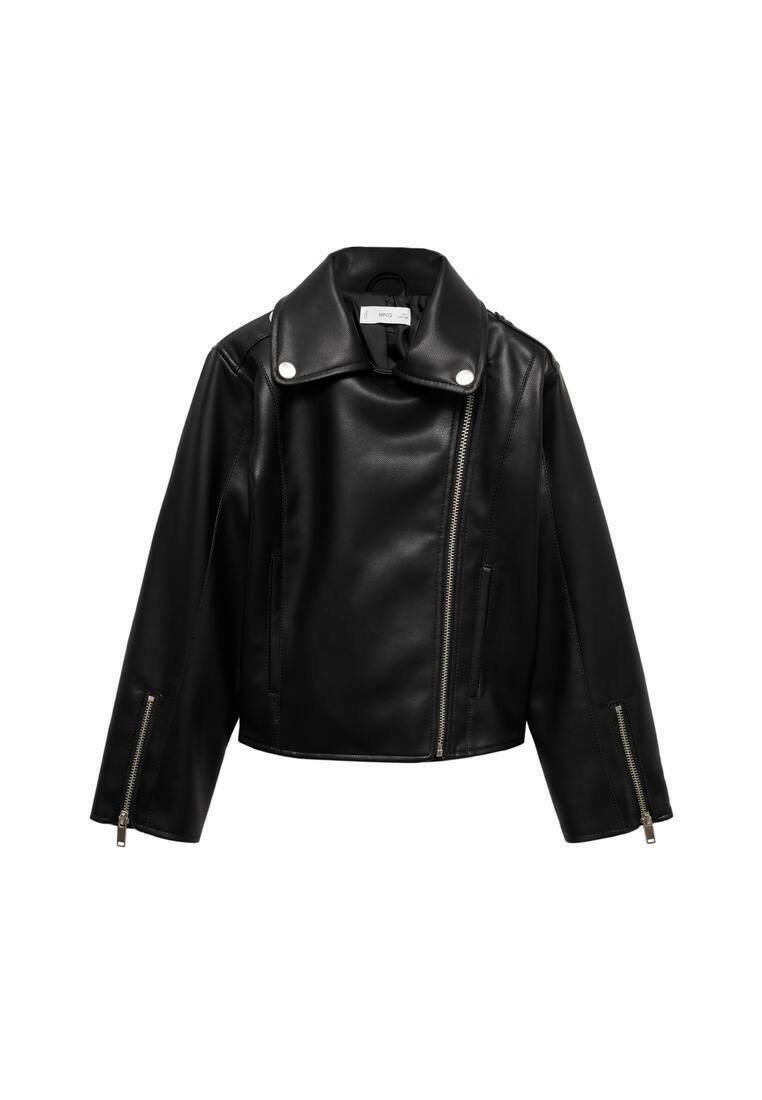 Mango Kids GALIA Chaqueta de cuero sintético black/negro
