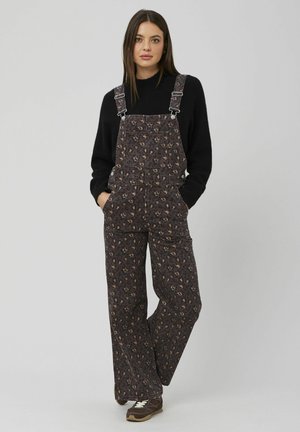SALOPETTE LÉOPARD - Salopette en jean - marron