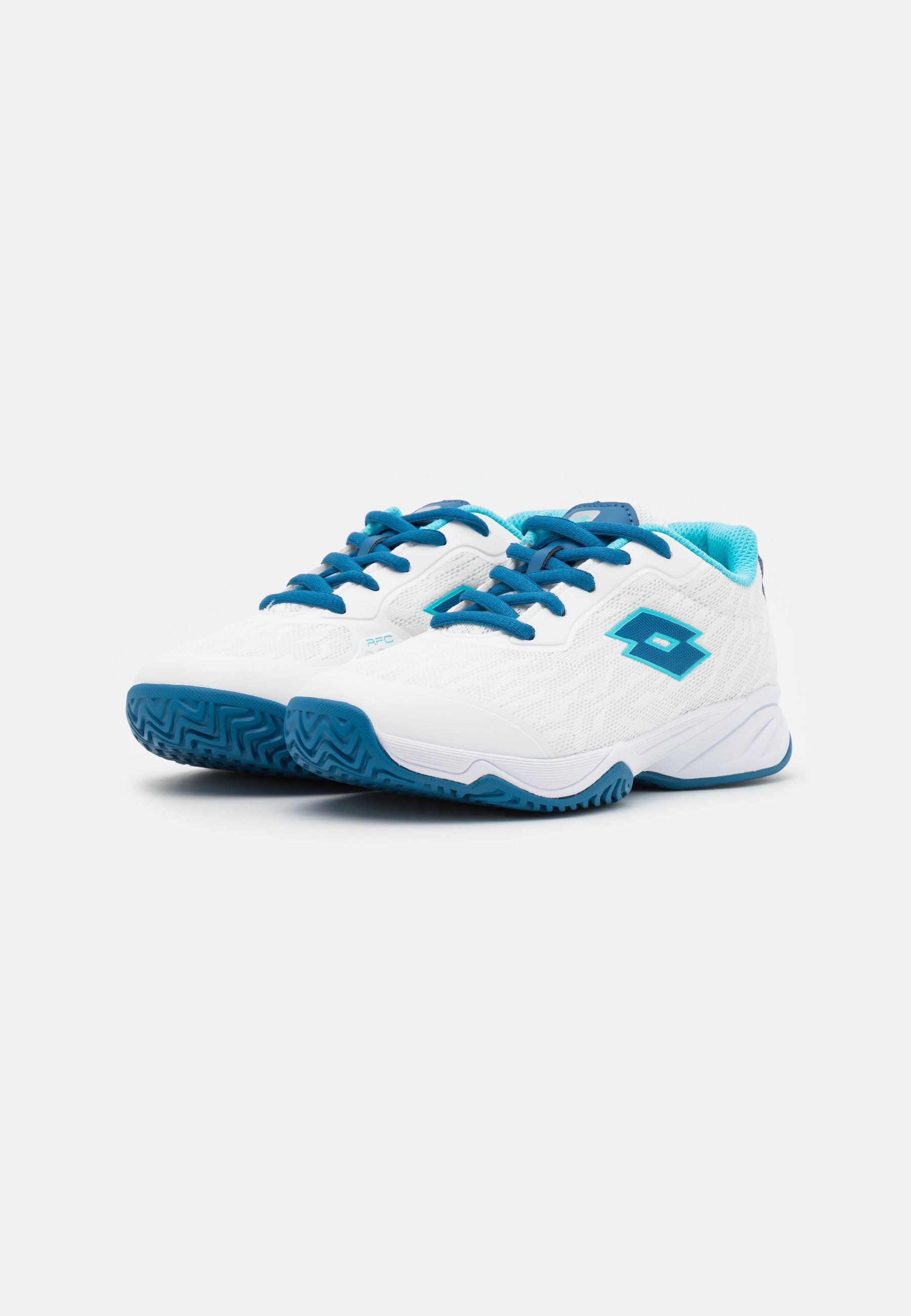Lotto MIRAGE 600 JR UNISEX - Scarpe da tennis per tutte le superfici - all  white/mykonos blue/scuba blue/bianco - Zalando.it