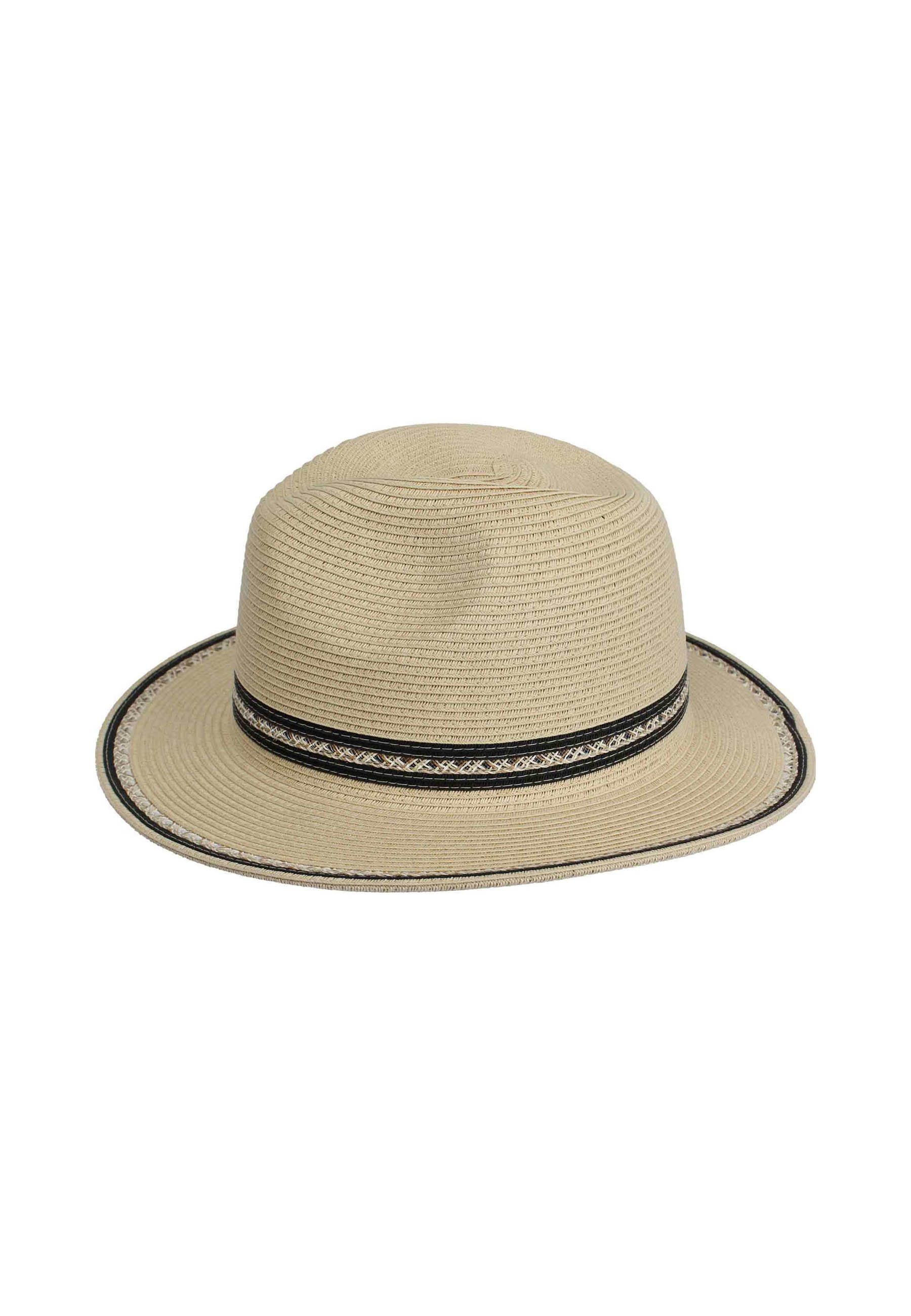 Cappello In Paglia Di Carta LOEVENICH – Fedora Estivo Con Tesa Bicolore, Leggero E Perfetto Per La Spiaggia