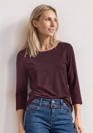 Street One, 3/4-SLEEVE SHIRT WITH BOAT NECK - T-shirt à manches longues - rustic rouge