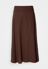 SKIRT KLARA WRAP - A-snit nederdel - dark dusty brown