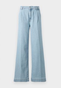 PLEATED TROUSER LIGHTWEIGHT  - Wide leg - light blue denim
