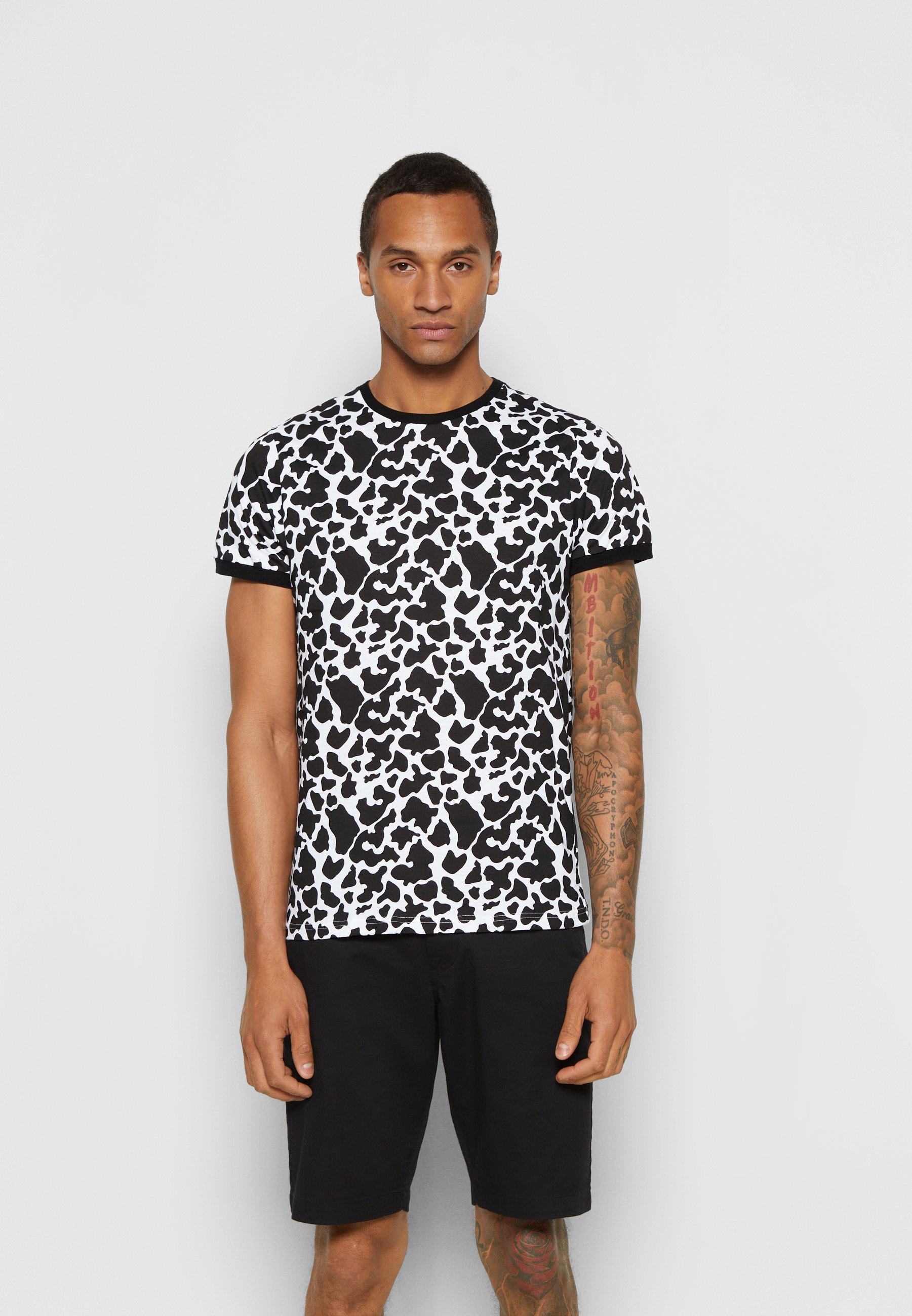 Black and white cow shirt Clearance
