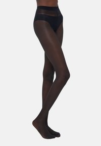 FASHION TIGHTS OVERKNEE BASIC 30 DEN 2 PACK - Zeķbikses - black
