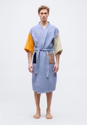 WAFFLE BATHROBE UNISEX - Badekåber - dusty blue/multi