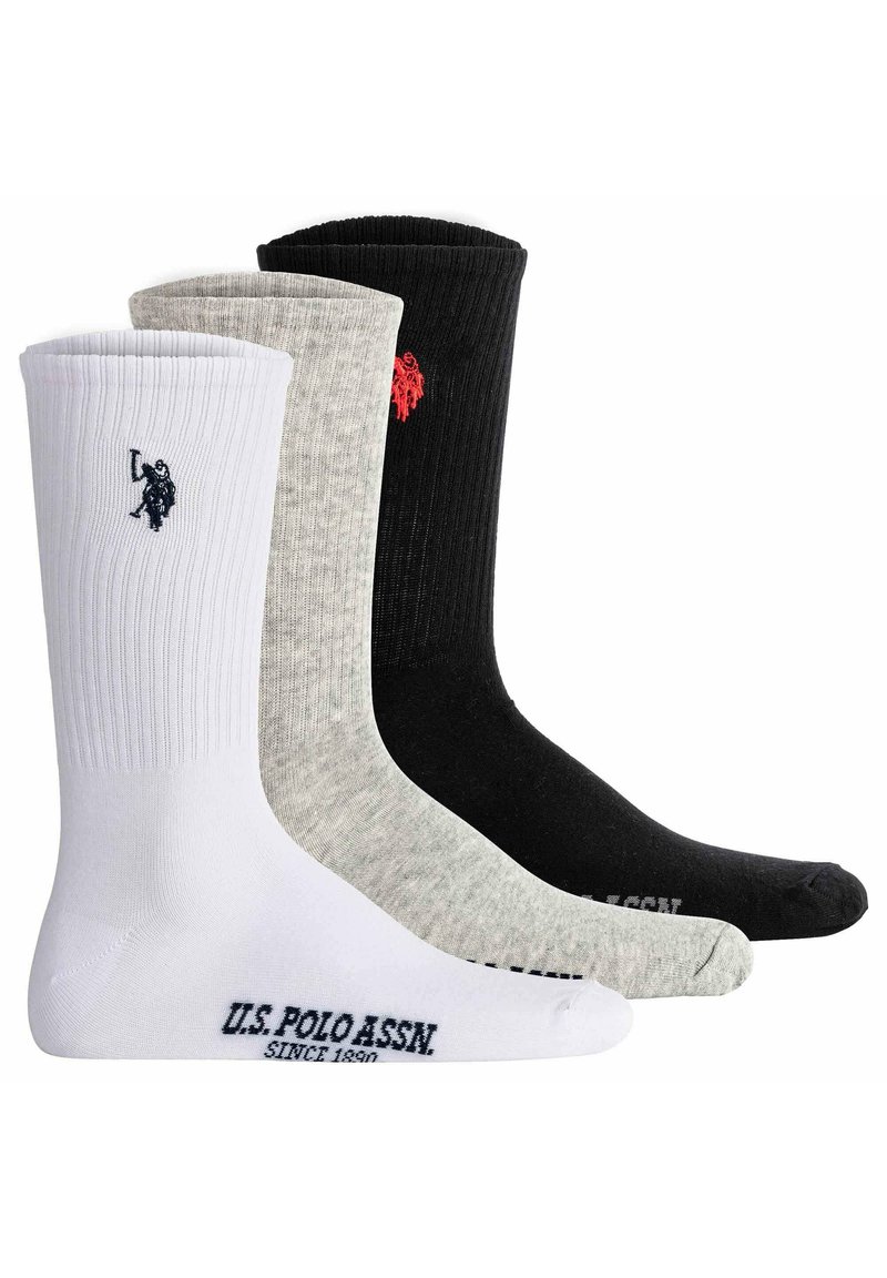 U.S. Polo Assn. 3ER PACK - Socken - weiß schwarz grau