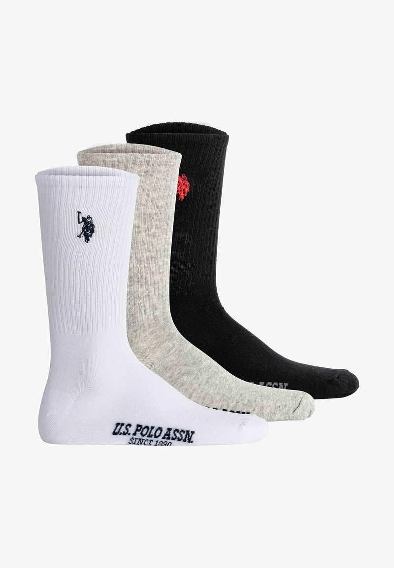 U.S. Polo Assn. 3ER PACK - Socken - weiß schwarz grau