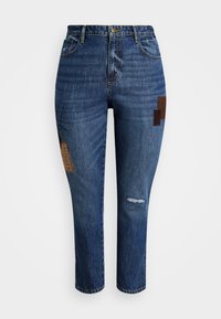 Lauren Ralph Lauren Woman PATCHWORK BOYFRIEND TAPERED ANKLE JEAN - Mom Jeans - harvest wash