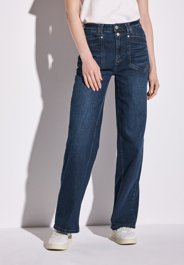 WIDE LEG - Jeans Straight Leg - blau