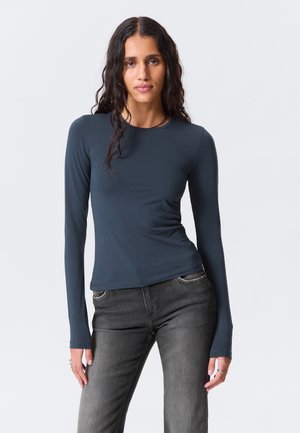 SLIM FITTED LONG SLEEVE - Langarmshirt - navy