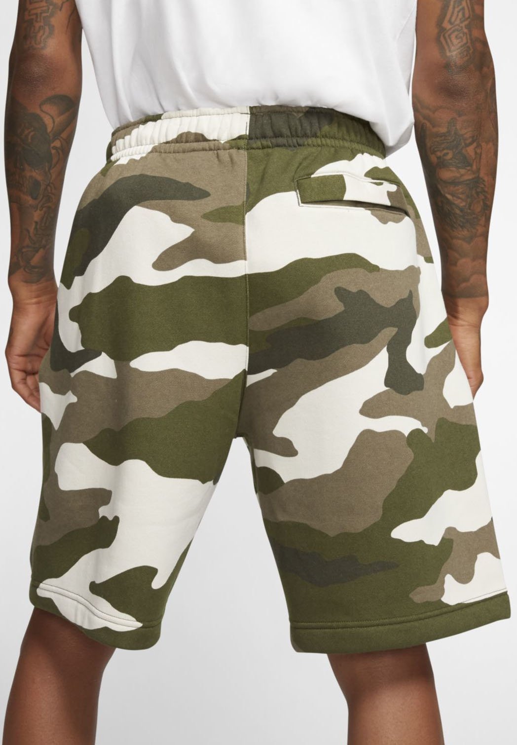 nike fleece camo shorts