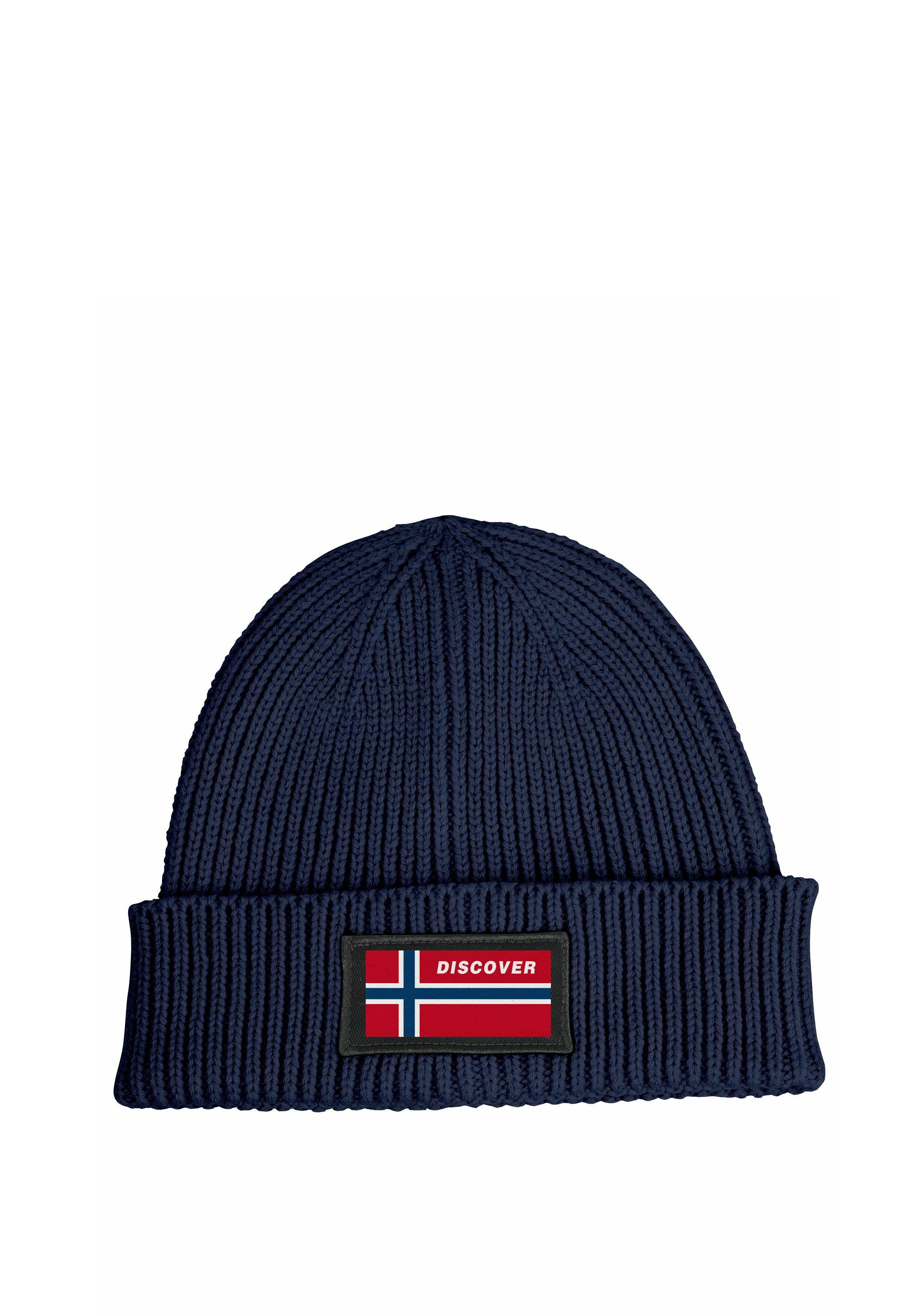 Hip-Hop Mütze Mit Norwegen-Flagge: Stretch-Beanie Aus 100% Polyacryl – Lässig, Warm & Unisex