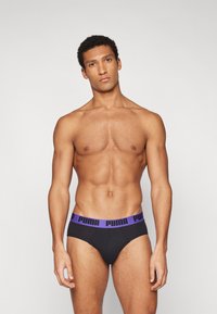 Puma MEN EVERYDAY BRIEFS 2 PACK - Chilot - violet/black
