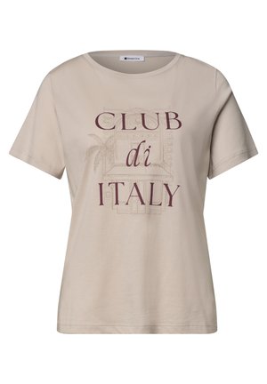 Street One, T-SHIRT MIT RUNDHALS UND ARTWORK - T-shirt imprimé - clay sand