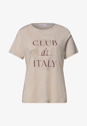 Street One, T-SHIRT MIT RUNDHALS UND ARTWORK - Printtipaita - clay sand