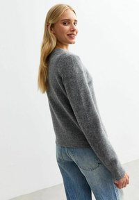 Gilet Long NEW LOOK Aspect Laine Gris - Taille L - Neuf Avec étiquettes