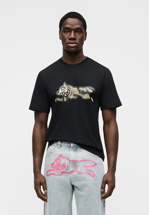 TIGER STRIPE RUNNING DOG - Tričko s potlačou - black